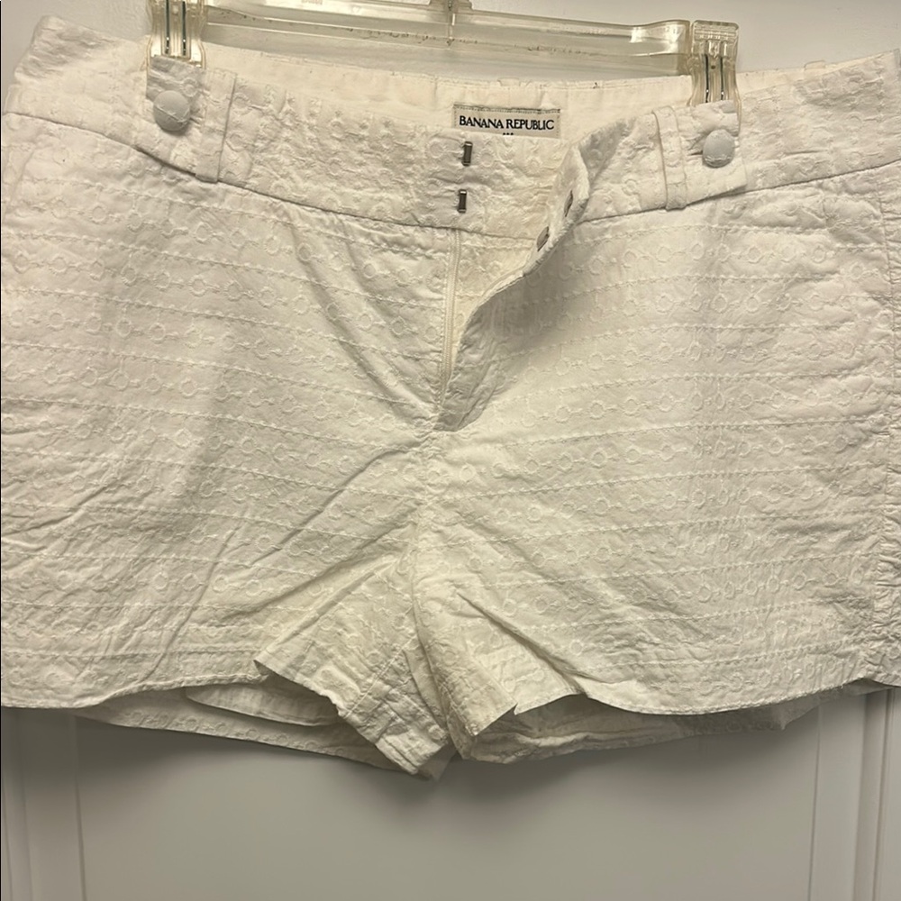 Banana Republic White High Waist Shorts